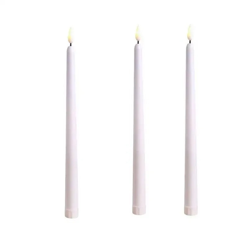 Black LED Flickering Candle 1 pc – Flameless Battery-Operated Votive for Halloween, Church & Gothic Decor