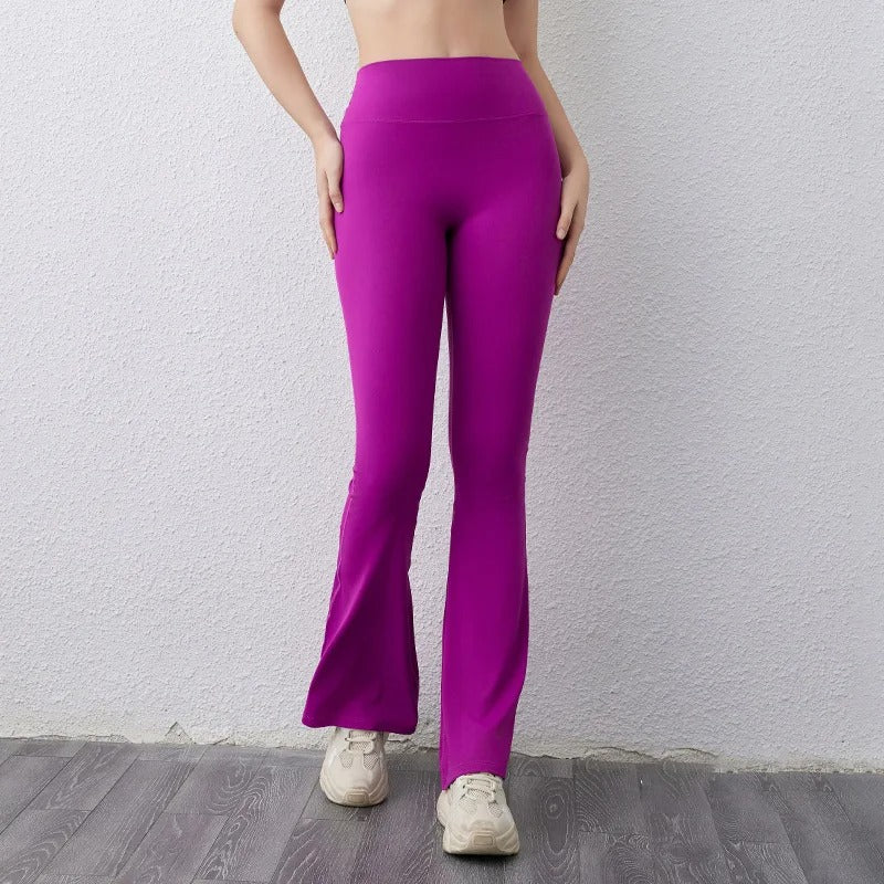 SculptFlare High Waist Yoga Bell-Bottoms – Women's Stretch Fitness Leggings for Gym and Casual Sport
