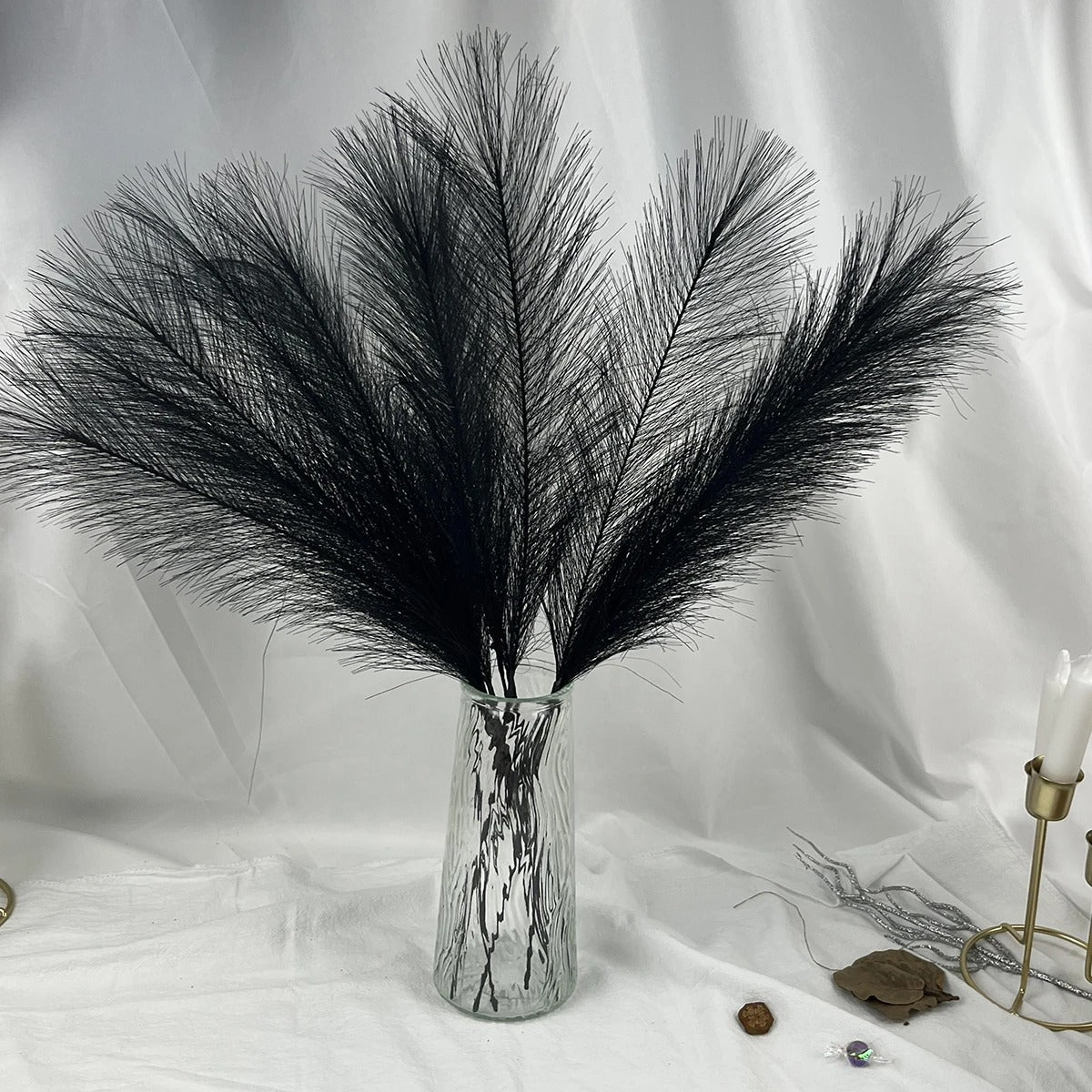 Fluffy Pampas Grass 7 pcs – Boho Artificial Flower Set for Home, Wedding & Party Décor