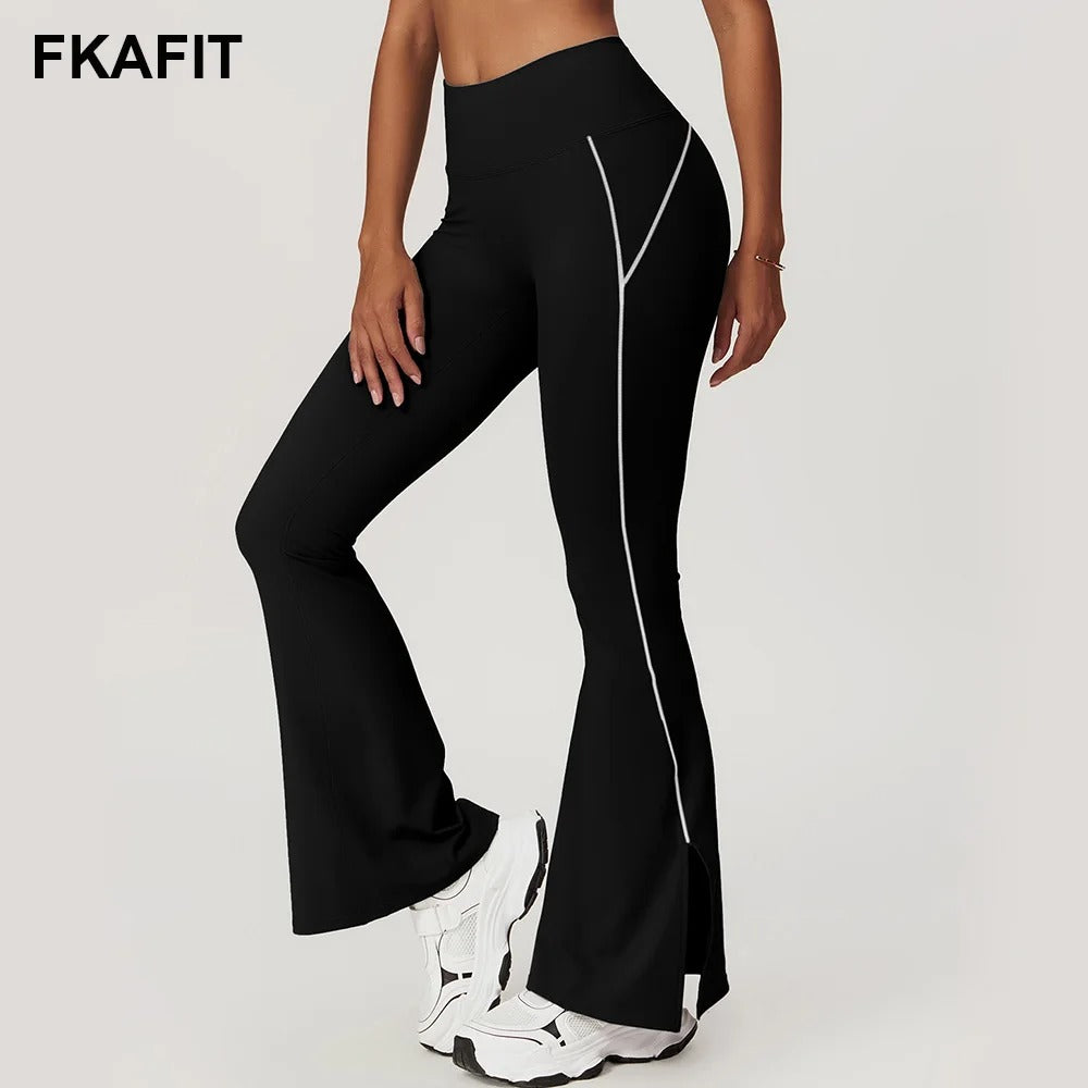 Sculpting Flare Leggings for Women High Waist Wide-Leg Yoga Dance Pants