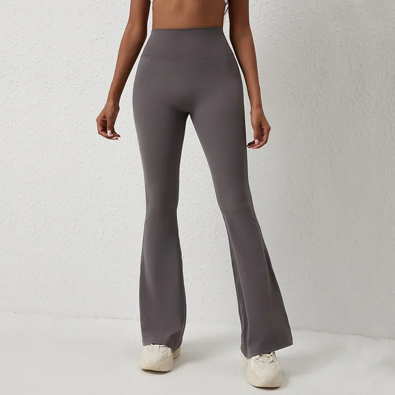 SculptFlare High Waist Yoga Bell-Bottoms – Women's Stretch Fitness Leggings for Gym and Casual Sport