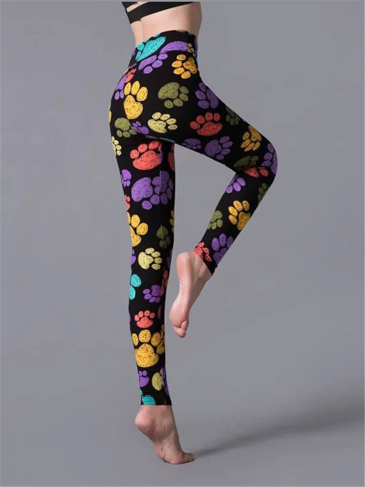 YRRETY Luxe Leopard Print High Waist Leggings – Spring & Autumn Elastic Fit