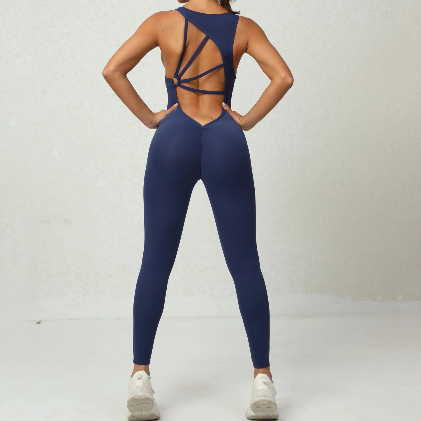 Seamless One-Piece Yoga Jumpsuit for Women – Breathable Sleeveless Gym & Running Bodysuit