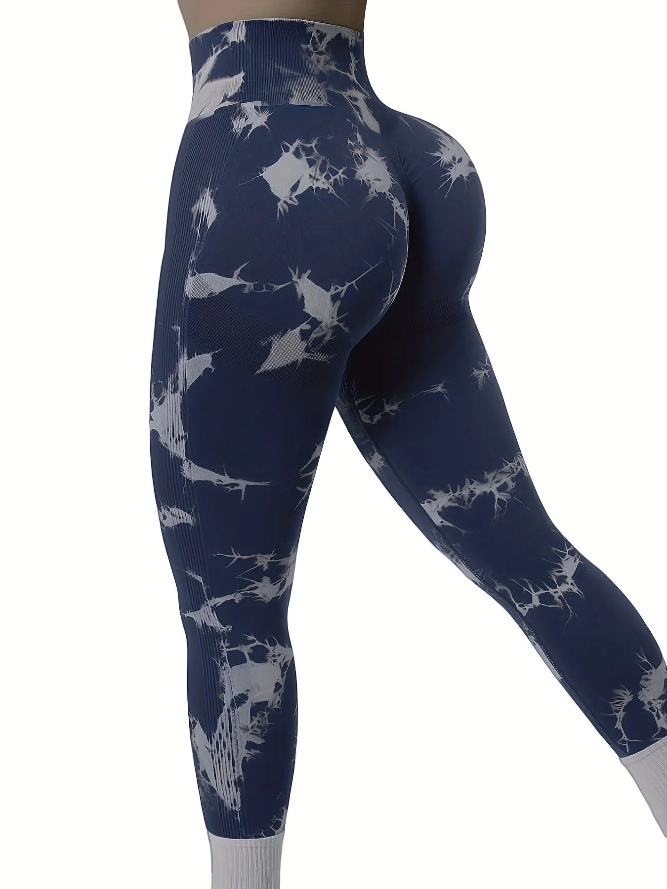 Luxury Tie Dye Seamless Sculpt Leggings for Women High Waist Scrunch Fit Yoga and Activewear Tights