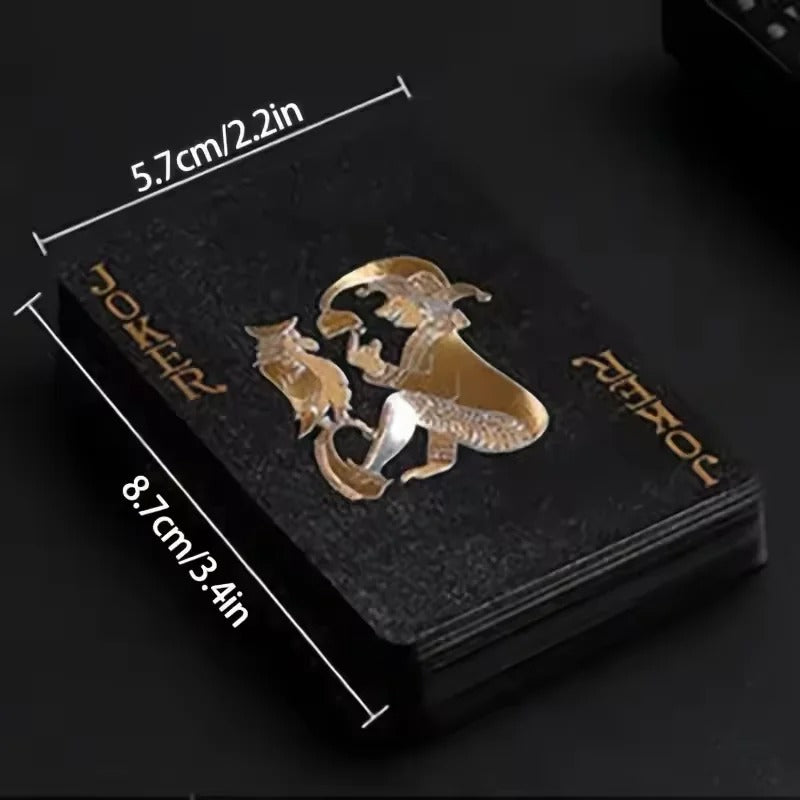 Black & Gold Waterproof Playing Cards – Luxury Poker Deck for Magic, Games & Gifts (2025 Edition)
