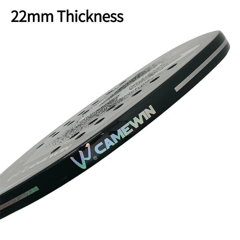 3K Carbon Fiber Beach Tennis Racket – Lightweight Pro Paddle with EVA Core, Wrist Guard & Bag