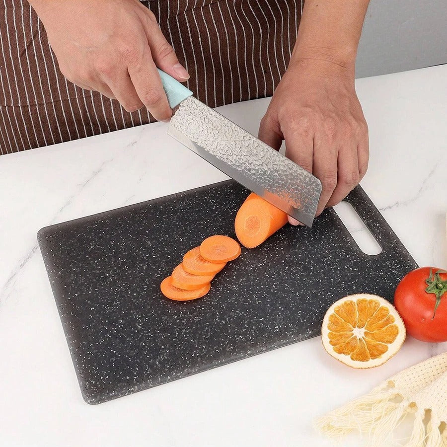 Black Marble Texture Antibacterial Cutting Board – Mildew-Resistant, Dishwasher Safe, Healthy PP Kitchen Board