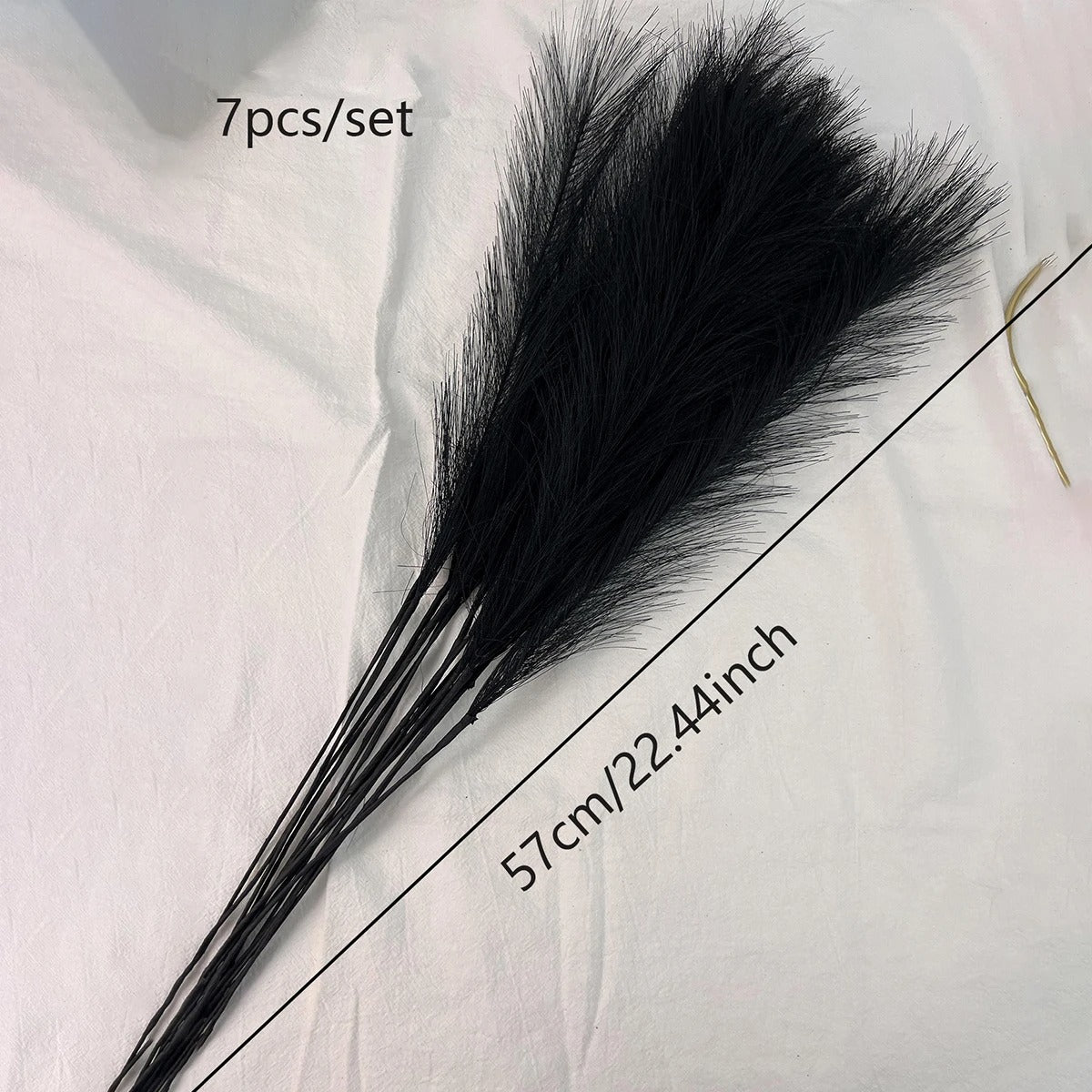 Fluffy Pampas Grass 7 pcs – Boho Artificial Flower Set for Home, Wedding & Party Décor