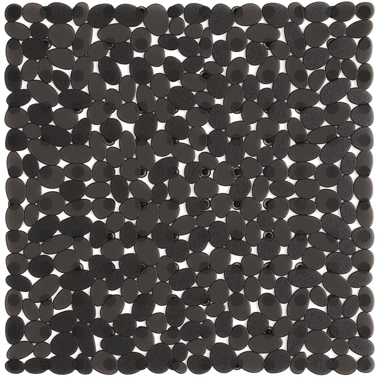 Luxury Black Pebble Shower Bath Mat – Non-Slip PVC Massage Floor Pad