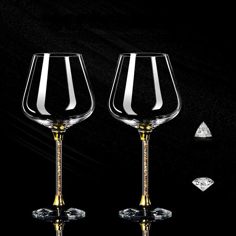Red Wine Glasses Set of 2, Large Burgundy Glasses 23 OZ, Hand Blown Crystal Glass Light, Clear, Best for Wine tasting, Birthday, Christmas, Anniversary, Father's Day
