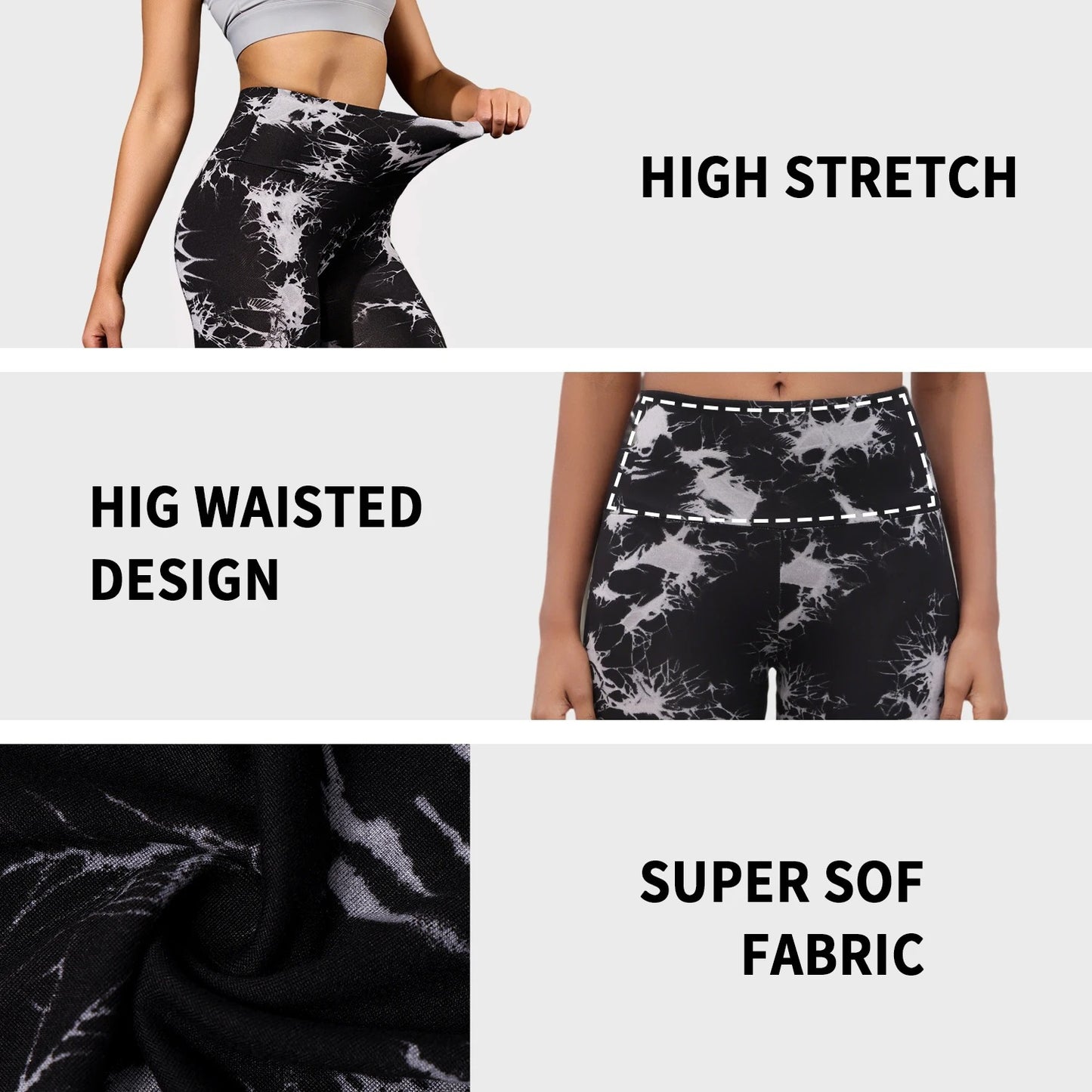 Luxe Tie-Dye High Waisted Capri Leggings – Seamless Push-Up Yoga & Workout Tights