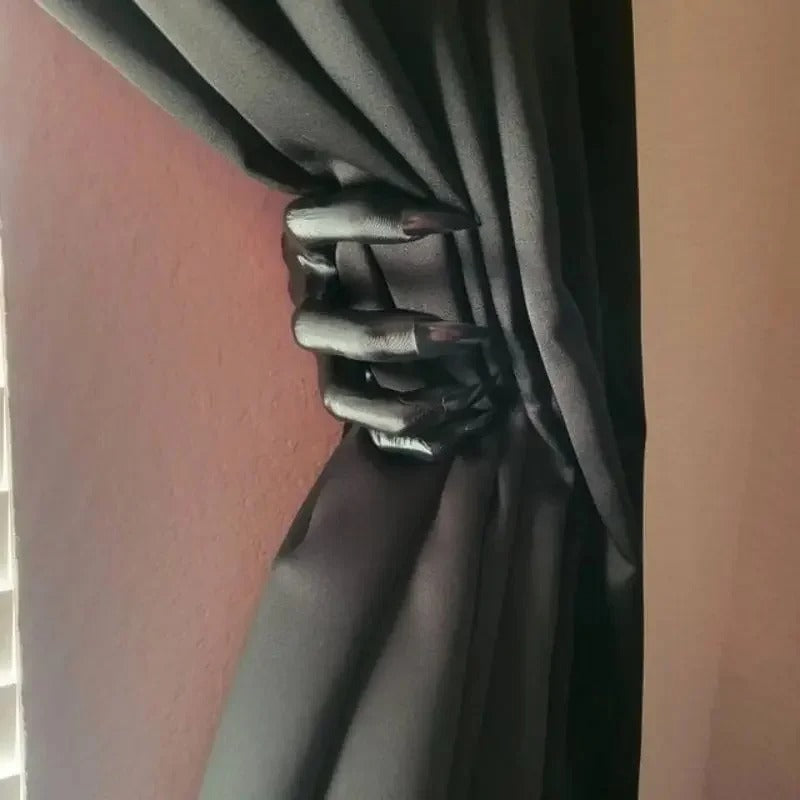 Black Halloween Horror Hand Candle Holder – Wall-Mounted Creepy Ghost Hand Decor (1PC)