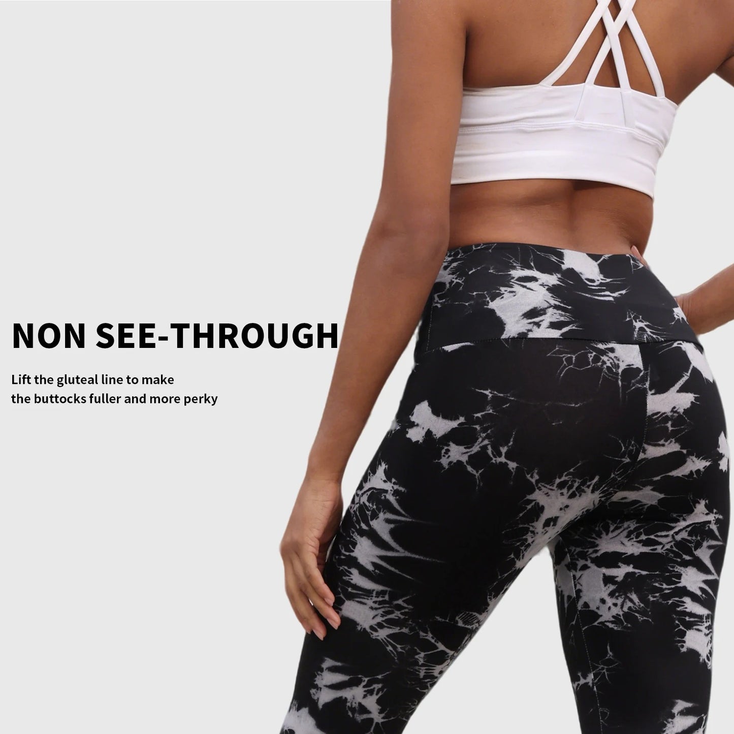 Luxe Tie-Dye High Waisted Capri Leggings – Seamless Push-Up Yoga & Workout Tights