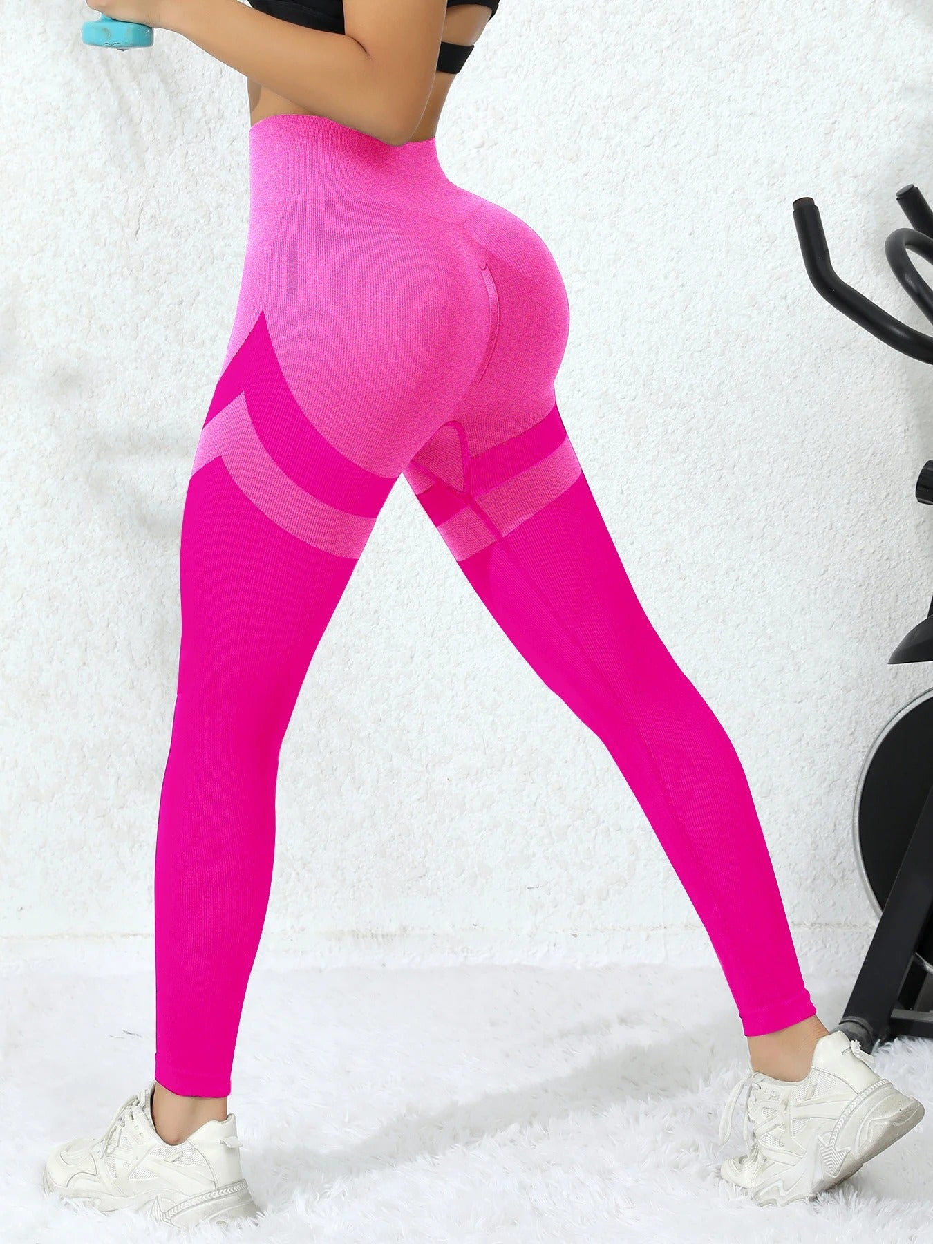 VibeFlex Colour Block High-Waist Fitness Leggings – Women’s Sculpting Activewear for Gym, Yoga & Running
