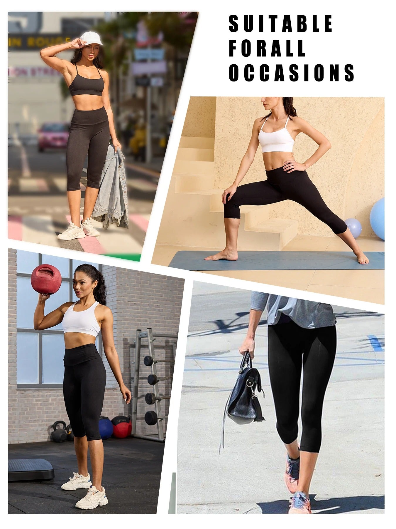 High-Waisted Capri Sculpt Leggings – Ultra Soft Push-Up Fit for Women