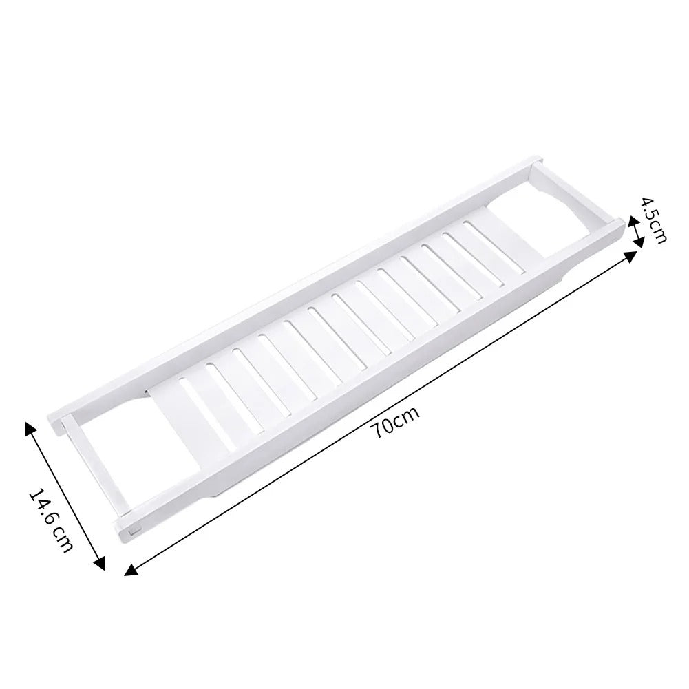 Bamboo Bath Tray – Wooden Bathtub Rack Organizer
