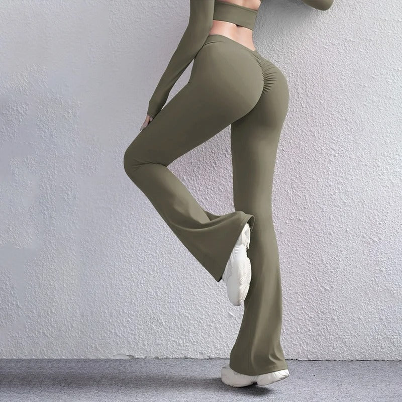 SculptFit V-Back Scrunch Butt Leggings – High-Performance Gym & Yoga Pants for Women