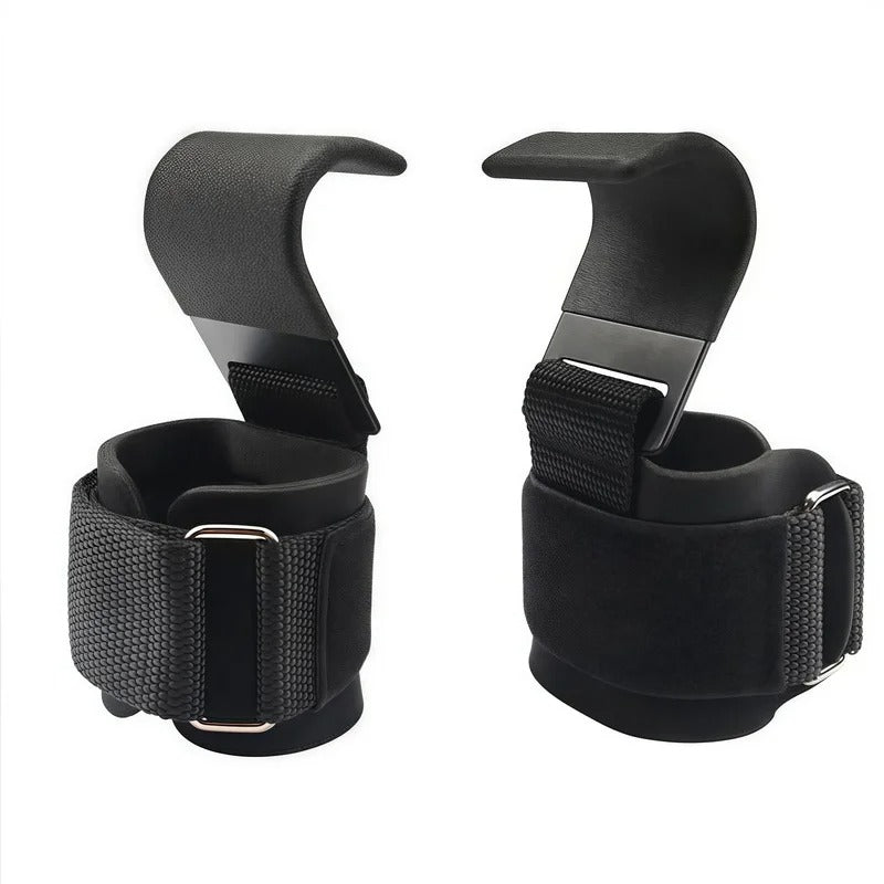 Weight Lifting Hook Grips with Wrist Wraps – Heavy-Duty Support for Powerlifting, Pull-Ups & Gym Training