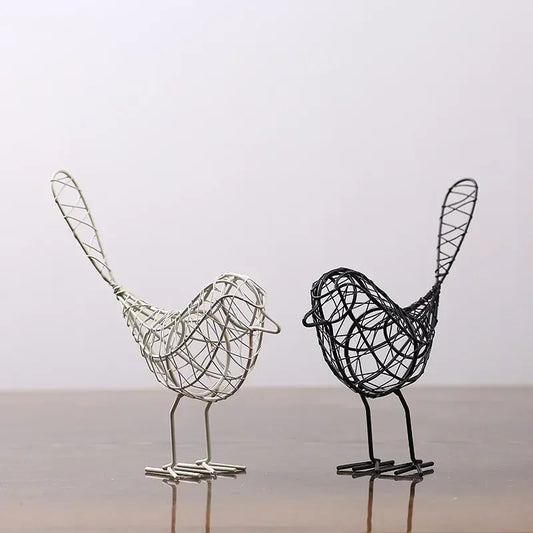 Vintage Iron Bird Figurine – Abstract Animal Sculpture for Home Décor & Creative Gift