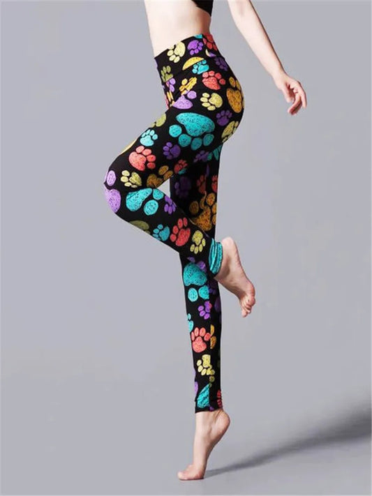 YRRETY Luxe Leopard Print High Waist Leggings – Spring & Autumn Elastic Fit