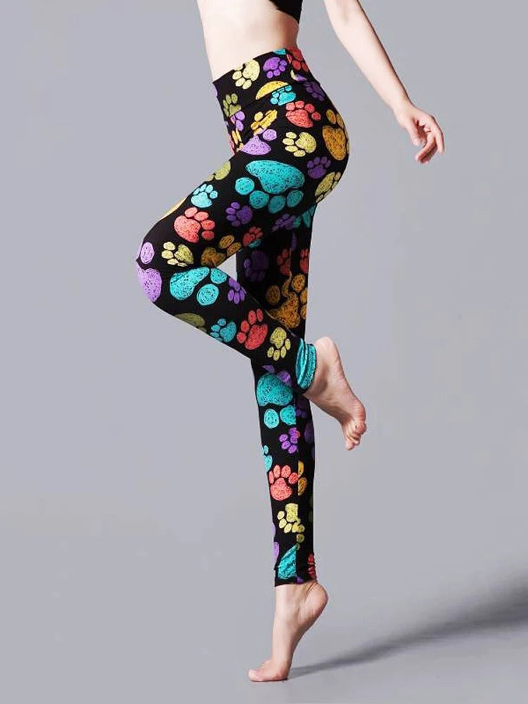 YRRETY Luxe Leopard Print High Waist Leggings – Spring & Autumn Elastic Fit