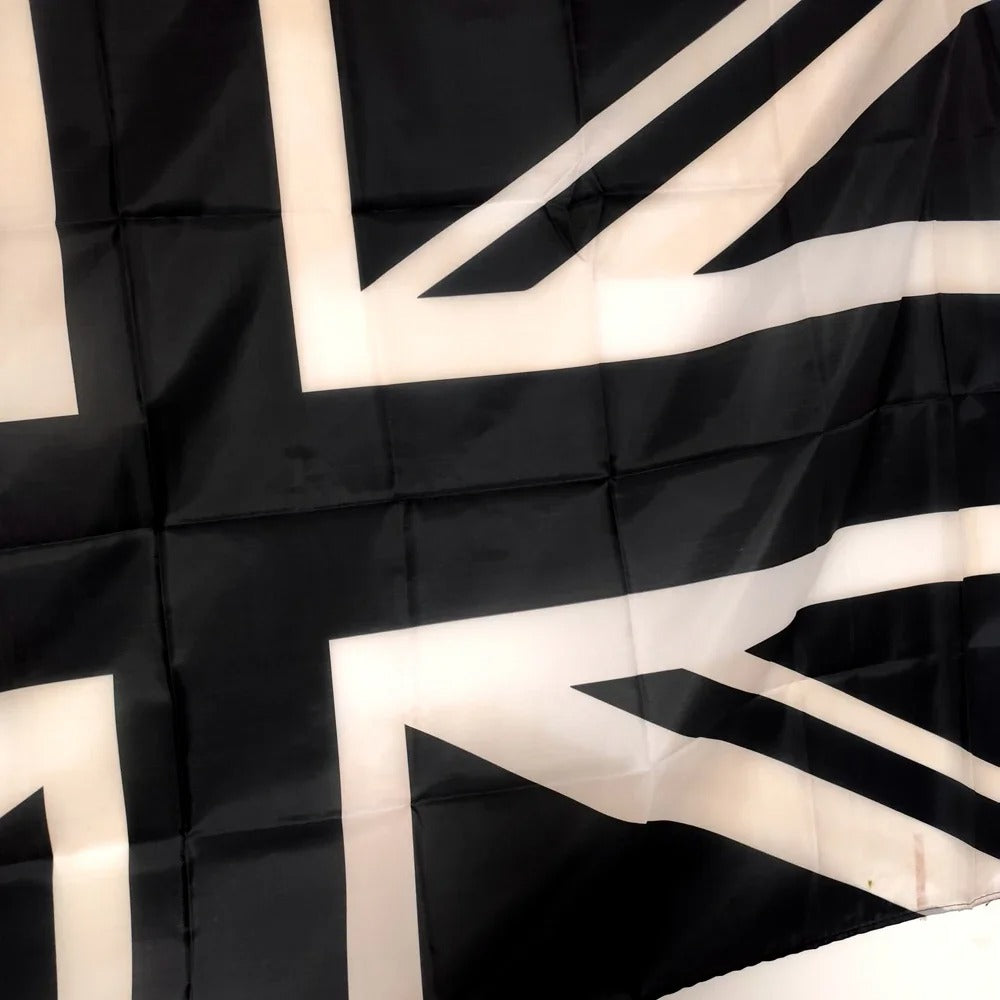 Black White Union Jack UK Flag