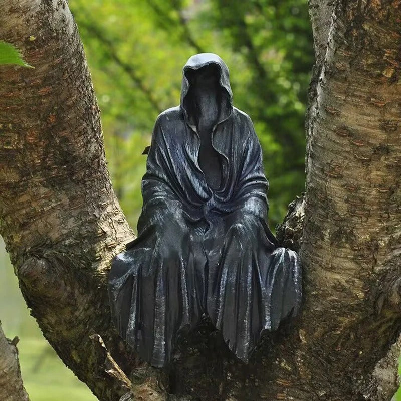 Reaper of Shadows – Reaping Solace Dark Sculpture | Luxury Resin Figurine for Witchy Home Vibes-