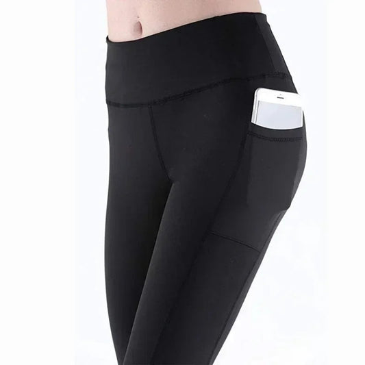 High-Waist Performance Leggings with Pockets – Quick-Dry Sport Trousers for Women
