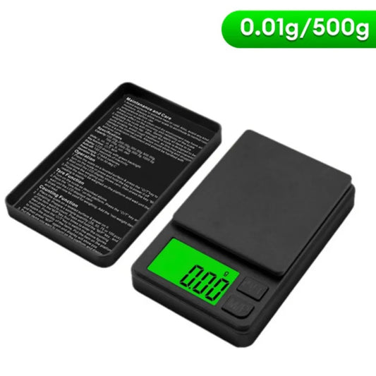 Black Precision Pocket Digital Scale – 1000g x 0.1g | Mini Gram Scale for Food, Jewelry & Travel with Backlit LCD